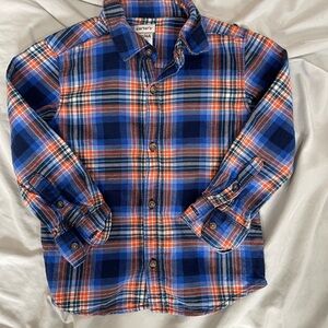 Carter's Vibrant Plaid Shirt in Blue and Orange